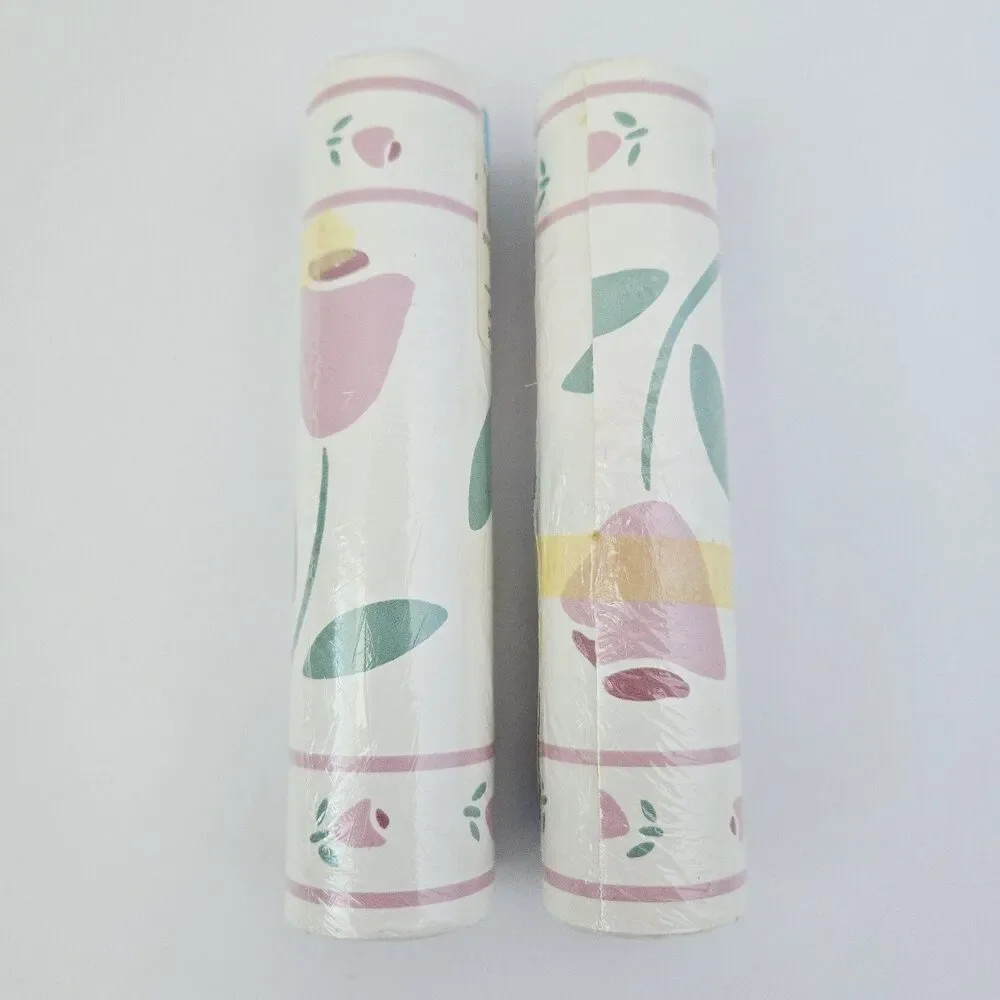 Vintage Wallpaper Border Wall Trim Rose Garden Cottagecore 2 Rolls Sealed Flower